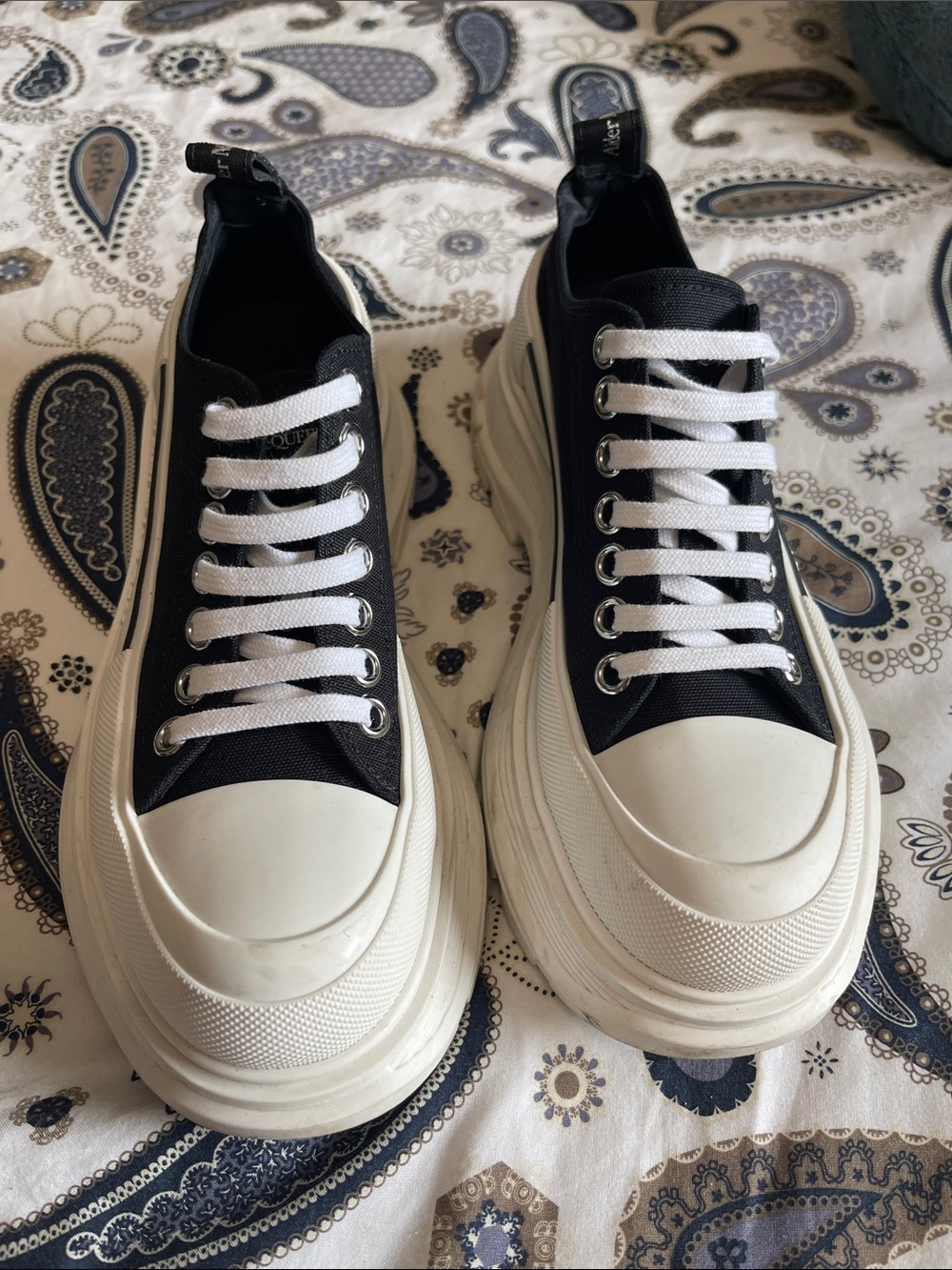 Alexander McQueen Tread Slick canvas exaggerated-sole sneakers